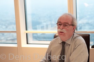 Christophe de Margerie, patron de Total, dans son bureau le 24 décembre 2009.